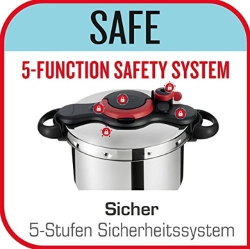 Tefal Clipso Minut Easy Druckkochtopf, Edelstahl, bunt, 22 cm - 4