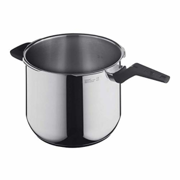 WMF Perfect Premium Schnellkochtopf Set 2-teilig 6,5l & 3,0l mit Einsatz-Set, Cromargan Edelstahl poliert, 2 Kochstufen Einhand-Kochstufenregler, induktionsgeeignet, spülmaschinengeeignet, Ø 22 cm - 2
