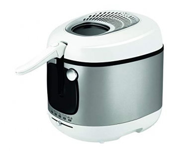 Moulinex AM4800 Mega 2kg Fritteuse | Fritteuse mit Öl | Anti-Geruchs-Filter | regelbare Temperatur | leichte Reinigung | knusprige Pommes | 1.800 Watt | für bis zu 8 Personen | Weiß/Silber - 3