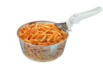 Moulinex AM4800 Mega 2kg Fritteuse | Fritteuse mit Öl | Anti-Geruchs-Filter | regelbare Temperatur | leichte Reinigung | knusprige Pommes | 1.800 Watt | für bis zu 8 Personen | Weiß/Silber - 5