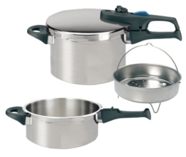 Elo 99290 Schnellkochtopf Set / 5-teilig / Edelstahl -