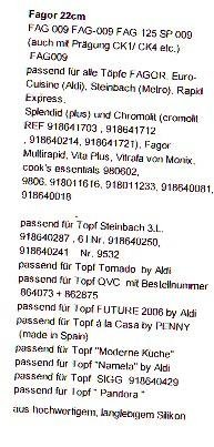 Fagor 009, Splendid ,Steinbach u.a.100 %Beschreibung beachten - 2