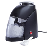 livivo® Schwarz 50 W Edelstahl E-Ice Crusher mit Ice Scoop und 600 ml Abnehmbare Ice Behälter – Make Up zu 300 g Crushed Ice Pro Minute Knopfdruck in perfekt für Cocktails, Eis und Slush, bei ihr Zuhause bar oder Cocktail Party - 1