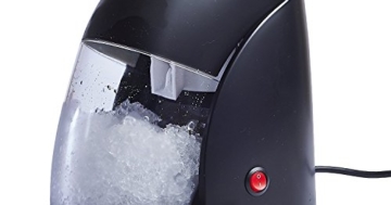 livivo® Schwarz 50 W Edelstahl E-Ice Crusher mit Ice Scoop und 600 ml Abnehmbare Ice Behälter – Make Up zu 300 g Crushed Ice Pro Minute Knopfdruck in perfekt für Cocktails, Eis und Slush, bei ihr Zuhause bar oder Cocktail Party - 1