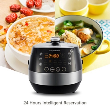Aigostar Happy Chef 30IWY_ 7 in 1 Programmierbarer Elektrische Schnellkochtopf, Multikocher, Reiskocher und Dampfgarer Kochtopf, 24 Stunden Timer Multifunktion 5L, 900W.EINWEGVERPACKUNG. - 3