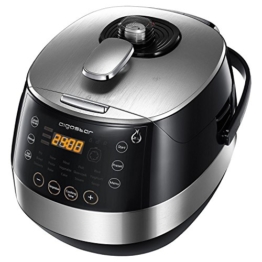 Aigostar Happy Chef 30IWY_ 7 in 1 Programmierbarer Elektrische Schnellkochtopf, Multikocher, Reiskocher und Dampfgarer Kochtopf, 24 Stunden Timer Multifunktion 5L, 900W.EINWEGVERPACKUNG. - 1