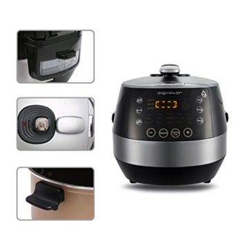 Aigostar Happy Chef 30IWY_ 7 in 1 Programmierbarer Elektrische Schnellkochtopf, Multikocher, Reiskocher und Dampfgarer Kochtopf, 24 Stunden Timer Multifunktion 5L, 900W.EINWEGVERPACKUNG. - 6