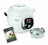 Krups Cook4Me+ CZ7101 Multikocher (Garen unter Druck für schnelle und frische Gerichte, 6 Liter Fassungsvermögen, 1.600 Watt, inkl. Rezeptbuch) weiß/grau - 1