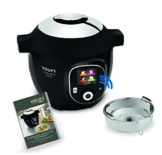 Krups CZ7158 Cook4Me+ Connect Multikocher (1600 Watt, für schnelle und frische Gerichte, 4 l Nutzvolumen, 150 vorprogrammierte Rezepte, inkl. Rezeptbuch) schwarz/Grau - 1