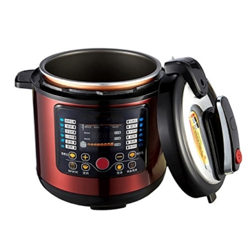 QAS 6L intelligente elektrische Schnellkochtopf Hause Multi-Funktions-Schnellkochtopf Reiskocher,Weinrot,6L - 3