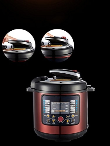 QAS 6L intelligente elektrische Schnellkochtopf Hause Multi-Funktions-Schnellkochtopf Reiskocher,Weinrot,6L - 5