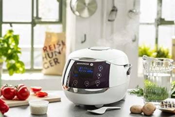 Reishunger Digitaler Reiskocher (1,5l/860W/220V) Multikocher mit 12 Programmen, 7-Phasen-Technologie, Premium-Innentopf, Timer- und Warmhaltefunktion – Reis für bis zu 8 Personen - 2