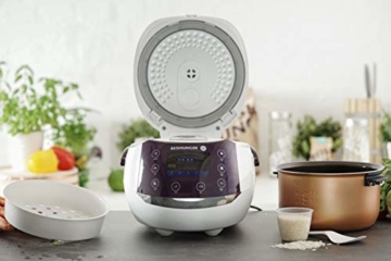 Reishunger Digitaler Reiskocher (1,5l/860W/220V) Multikocher mit 12 Programmen, 7-Phasen-Technologie, Premium-Innentopf, Timer- und Warmhaltefunktion – Reis für bis zu 8 Personen - 8