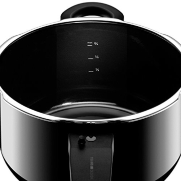 Silit Sicomatic t-plus Schnellkochtopf Set 2-teilig, 4,5 l und 3,0 l, Silargan Funktionskeramik, 3 Kochstufen Einhand-Kochstufenregler induktionsgeeignet, spülmaschinengeeignet, Ø 22 cm, schwarz - 3