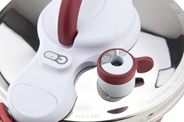 Tefal Clipso minut Duo Schnellkochtopf 5 L Aluminium mit 5 Sicherungssysteme und einfacher Verschluss mit einer Hand, grau und rot - 4