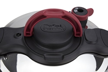 Tefal Clipso Minut Easy - Edelstahl-Schnellkochtopf mit 5 Sicherheitssystemen und Einfachem Einhandverschluss, schwarz 7,5 l bunt - 5