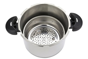 Tefal Clipso Minut Easy - Edelstahl-Schnellkochtopf mit 5 Sicherheitssystemen und Einfachem Einhandverschluss, schwarz 7,5 l bunt - 7