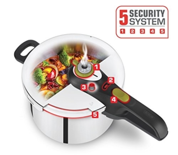 Tefal P2544337 - Satz von 2 Schnellkochtopf (Secure neo Induktion 5, 4 und 6 Liter, 5 Sicherheitsstufen ), Silber - 7