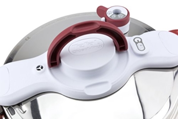 Tefal P4620733 Clipso Minut' Perfect Schnellkochtopf mit Garbkorb und Timer (6L) edelstahl/weiß/rot - 7