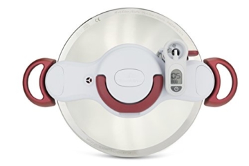 Tefal P4620733 Clipso Minut' Perfect Schnellkochtopf mit Garbkorb und Timer (6L) edelstahl/weiß/rot - 8