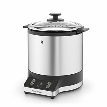 WMF KÜCHENminis Reiskocher mit Lunch-to-go-Box , Damfgarer, platzsparend, Extra To-Go-Deckel macht den Innentopf (1,0l) ohne Umfüllen zur festverschlossenen Lunchbox zum Mitnehmen, 220 W - 12