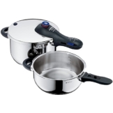 WMF Perfect Plus Schnellkochtopf Set 2-teilig 4,5l & 3,0l, Cromargan Edelstahl poliert, 2 Kochstufen Einhand-Kochstufenregler, induktionsgeeignet, spülmaschinengeeignet, Ø 22 cm - 1