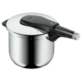 WMF Perfect Pro Schnellkochtopf 6,5l, Cromargan Edelstahl poliert, 2 Kochstufen All-In-One Drehknopf, induktionsgeeignet, spülmaschinengeeignet, Ø 22 cm - 1