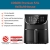 COSORI Heißluftfritteuse 5,5L XXL Friteuse Heissluft Fritteusen Air Fryer mit Digitalem LED-Touchscreen, 11 Programmen, Vorheizen&Warmhalten, Shake-Modus, 100 Rezepte auf Deutsch, ohne Öl, 1700W - 2