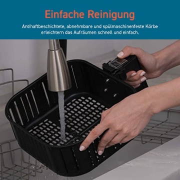 COSORI Heißluftfritteuse 5,5L XXL Friteuse Heissluft Fritteusen Air Fryer mit Digitalem LED-Touchscreen, 11 Programmen, Vorheizen&Warmhalten, Shake-Modus, 100 Rezepte auf Deutsch, ohne Öl, 1700W - 9